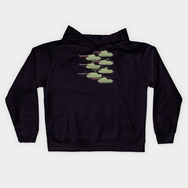 IS family of tanks from IS-1 to IS-8 Kids Hoodie by FAawRay